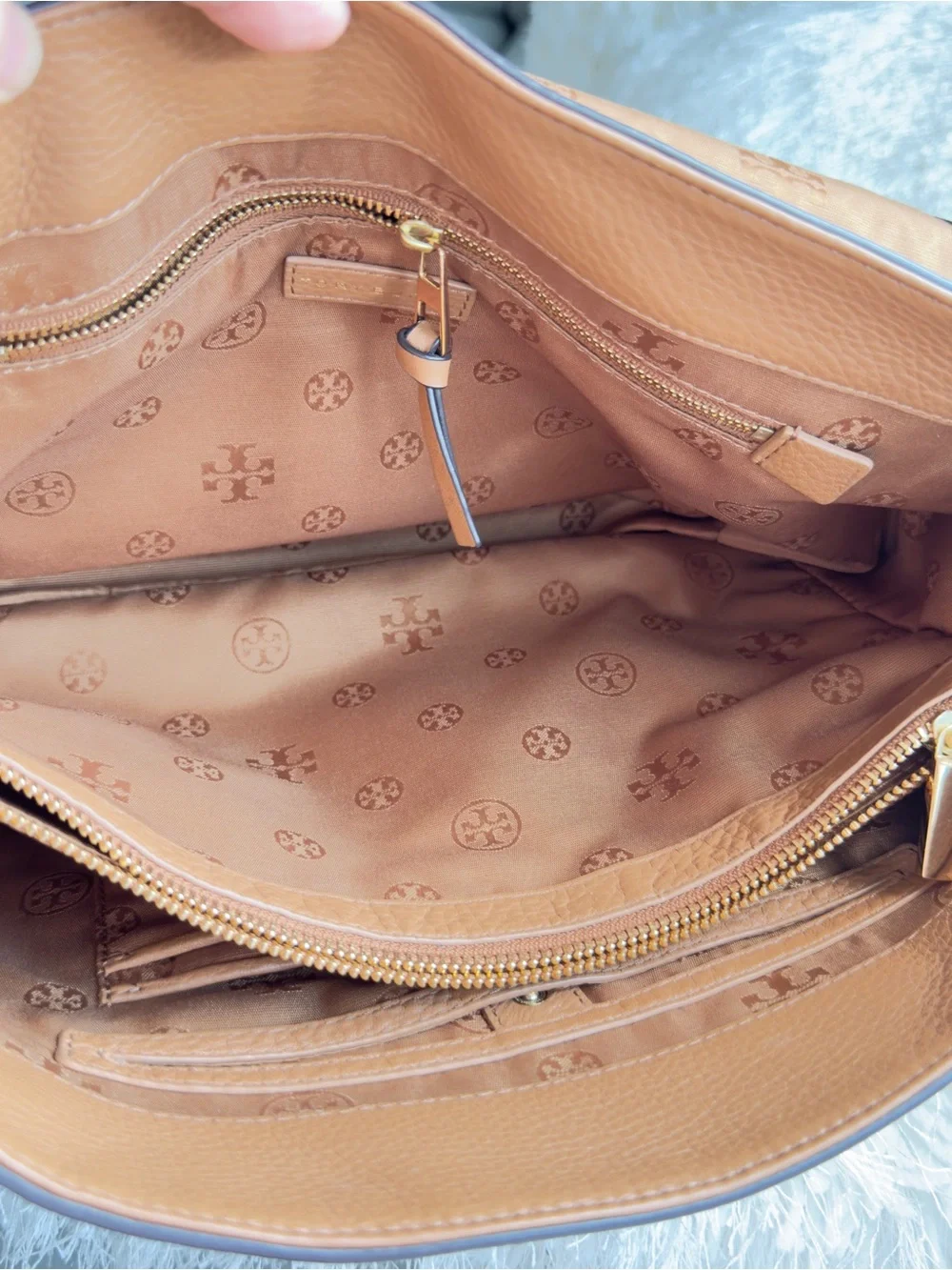 Tory Burch camel leather